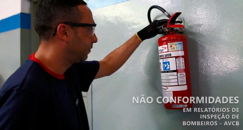 Inspeção de extintores de incêndio